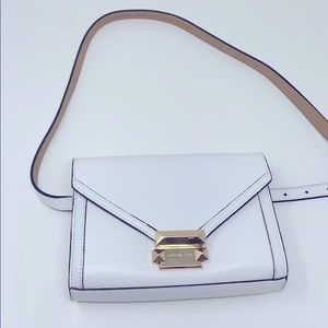 Michael Kors Leather Belt Bag – Envelope Style with Gold Hardware NWT